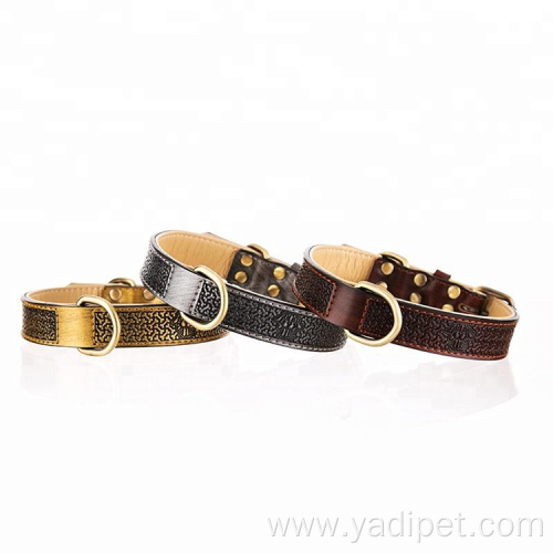 Basic Classic Luxury Padded Leather Pet Collars